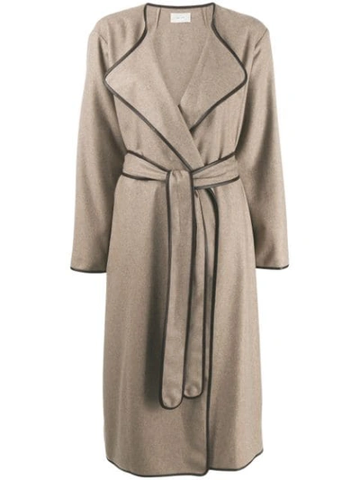 Shop The Row Belted Robe Coat In Brown