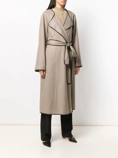 Shop The Row Belted Robe Coat In Brown