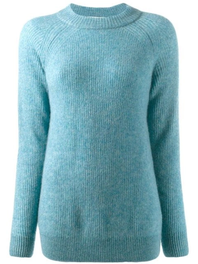 Shop Agnona Loose-fit Jumper In Blue