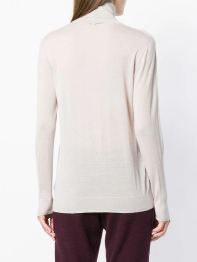 Shop Lorena Antoniazzi Star Patch Cashmere Sweater In Neutrals