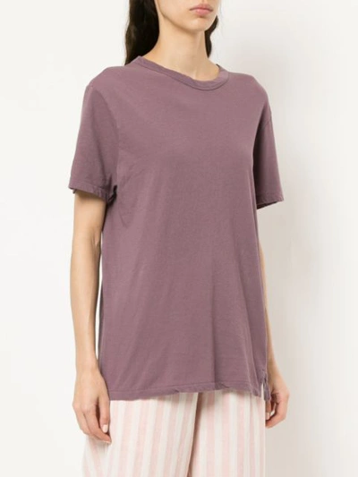 Shop Bassike Classic Wide T-shirt In Pink