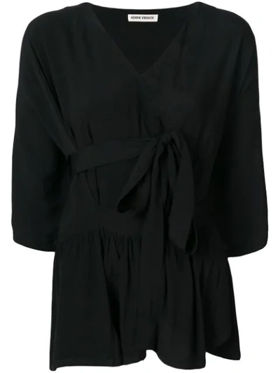 Shop Henrik Vibskov Grace Flared Blouse In Black