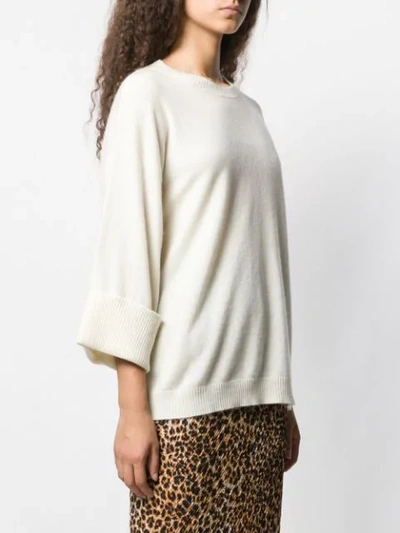 Shop P.a.r.o.s.h Fein Gestrickter Pullover In White