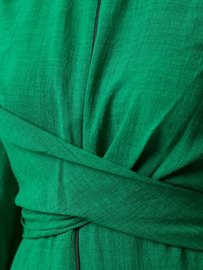 Shop Cefinn Twist Midi Dress  In Emerald Green