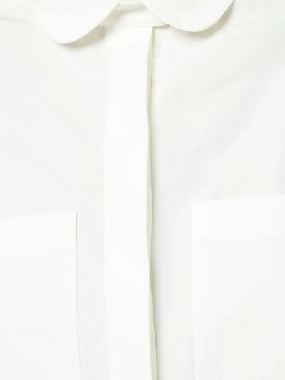 Shop Jil Sander Navy Boxy Technical Shirt - White