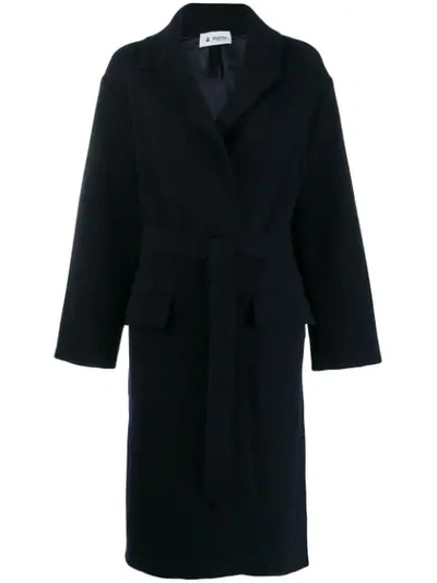 Shop Barena Venezia Belted Trench Coat In Blue