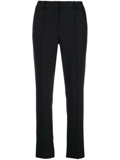 Shop Cambio Cropped Tailored Trousers In Black