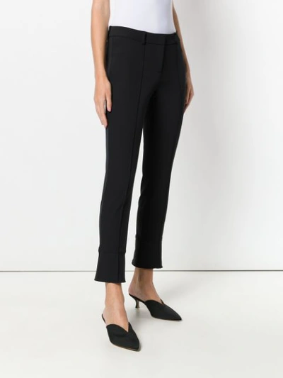 Shop Cambio Cropped Tailored Trousers In Black