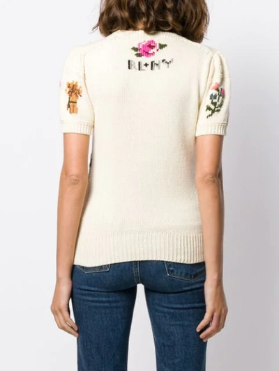 Shop Polo Ralph Lauren Short-sleeved Knitted Top In Neutrals