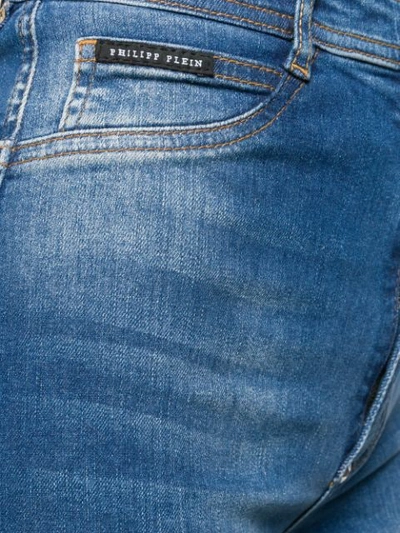 Philipp Plein High Waist Jeggings In Blue