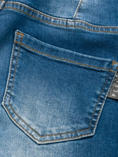 Philipp Plein High Waist Jeggings In Blue