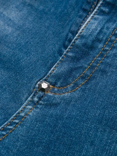 Philipp Plein High Waist Jeggings In Blue