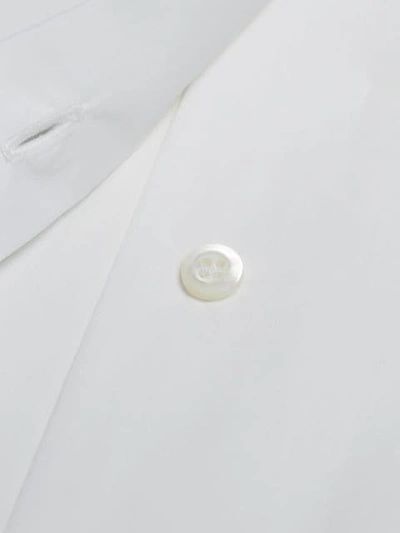 Shop Prada Embellished Collar Longline Shirt In White