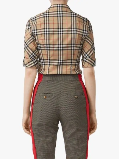 Shop Burberry House Check Shirt In Neutrals