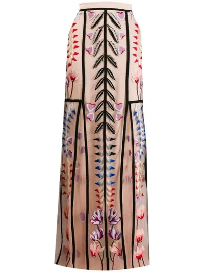Shop Temperley London Rosy Tulle Skirt In Neutrals