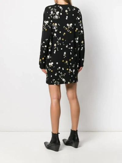 Shop Givenchy Kleid Mit Blumen-print In Black