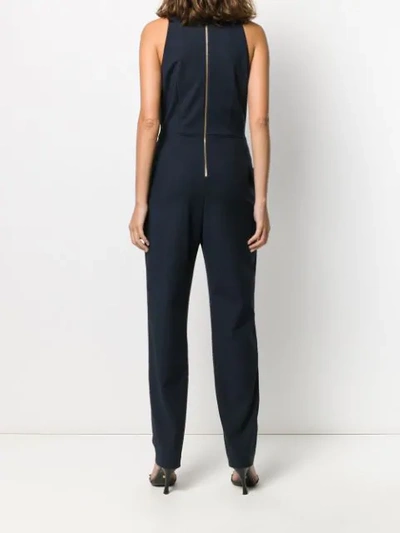 Shop Balmain Double-breasted Jumpsuit In 6uc Blue