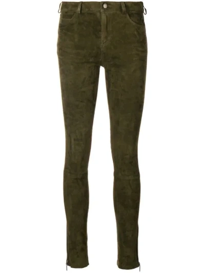 Shop Arma Skinny Trousers In Green