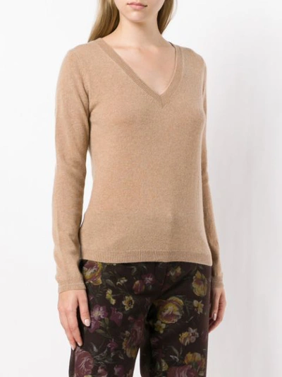 Shop Ines De La Fressange Cashmere V In Neutrals