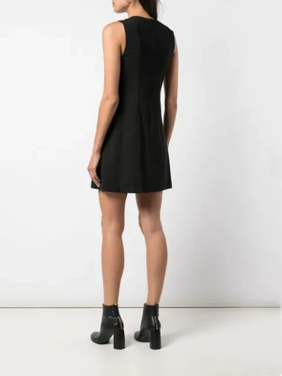 Shop Theory Fitted Mini Dress In Black