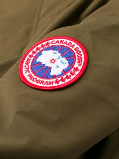 Shop Canada Goose Short Hooded Padded Parka In Green