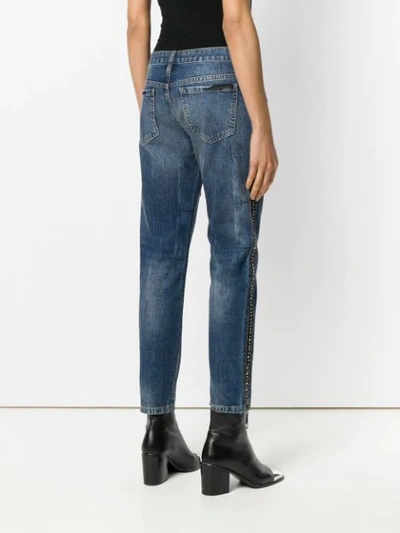 Shop Philipp Plein Distressed Boyfriend Jeans In Blue