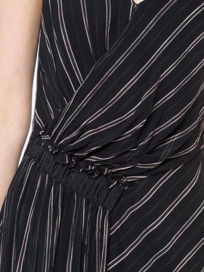 Shop Jason Wu Grey Jason Wu Striped Flared Midi Dress - Black