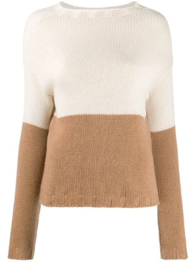 Shop Aragona Knitted Jumper In Neutrals