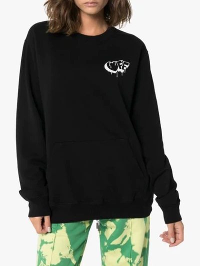 Shop Off-white Graffiti Logo Sweatshirt In Black