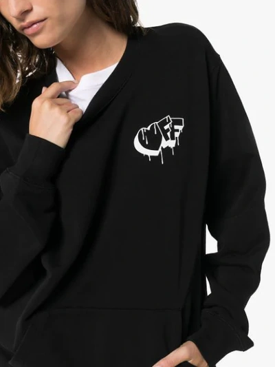 Shop Off-white Graffiti Logo Sweatshirt In Black