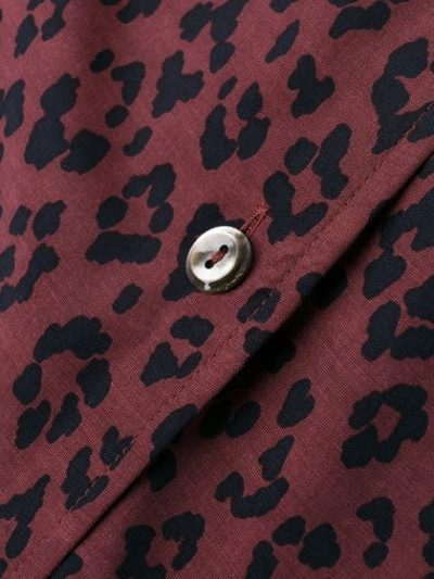 Shop Apc Leopard Print Dress In Red