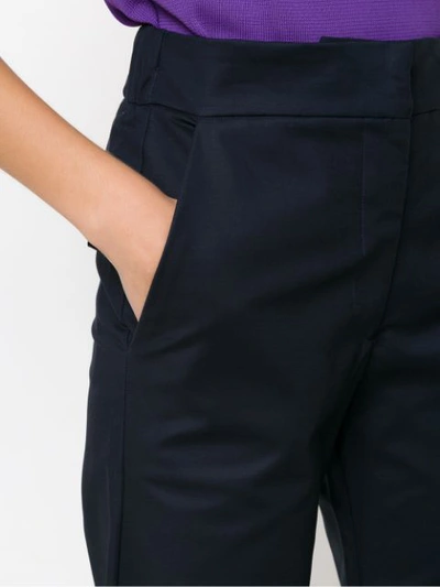 Shop Egrey Cropped Trousers In Blue
