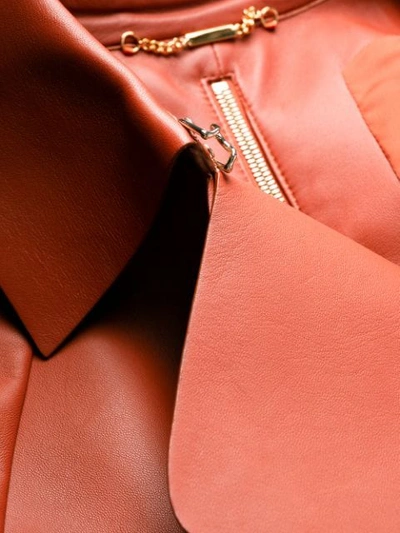 Shop Fendi Doppelreihiger Trenchcoat In Orange