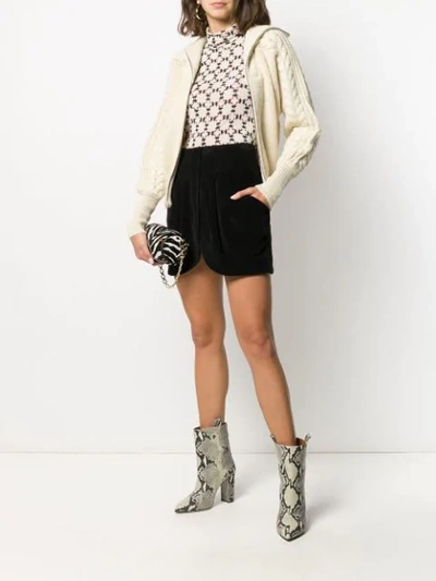 Shop Isabel Marant Lenz Cable Knit Cardigan In White