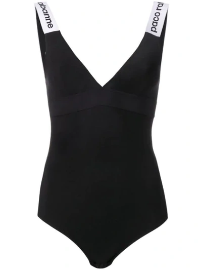 Shop Paco Rabanne Fitted Bodysuit In Black