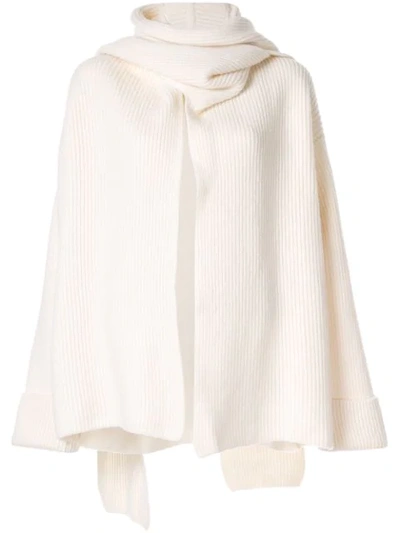 Shop Nehera Oversized Cardigan Coat In White