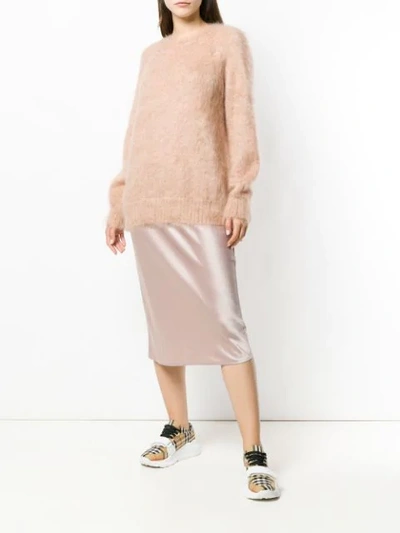 Shop Alexander Wang T Wash & Go Midi Skirt In Pink