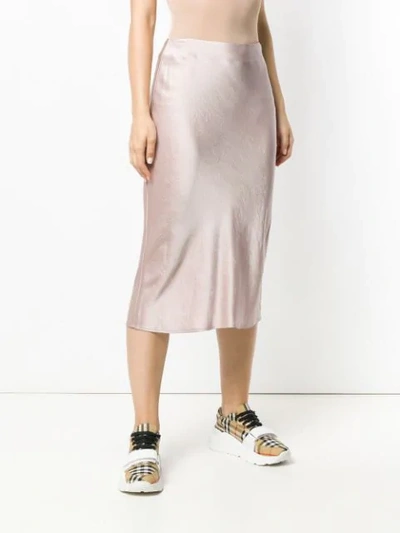 Shop Alexander Wang T Wash & Go Midi Skirt In Pink