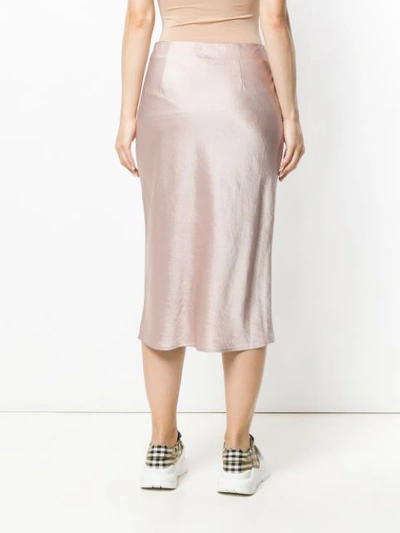 Shop Alexander Wang T Wash & Go Midi Skirt In Pink