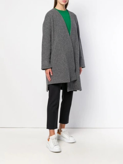 Shop Enföld Long Knit Cardigan - Grey