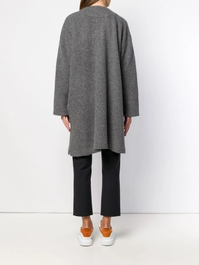 Shop Enföld Long Knit Cardigan - Grey