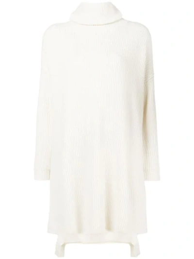 Shop Blugirl Ribbed Roll Neck Sweater - White
