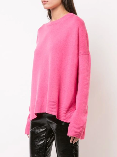 Shop Derek Lam 10 Crosby Boxy Crewneck Sweater In Pink