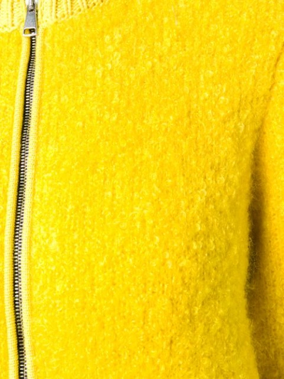 Shop Antonino Valenti Zipped Cardigan - Yellow