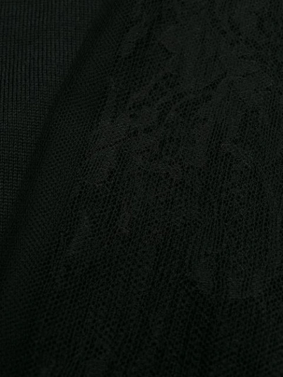Shop Rochas Sheer Sleeve Blouse In Black