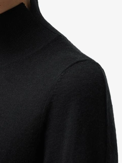 Shop Burberry Cashmere Turtleneck Sweater - Black