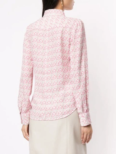 Shop Victoria Beckham Floral Tailored Shirt In Pink