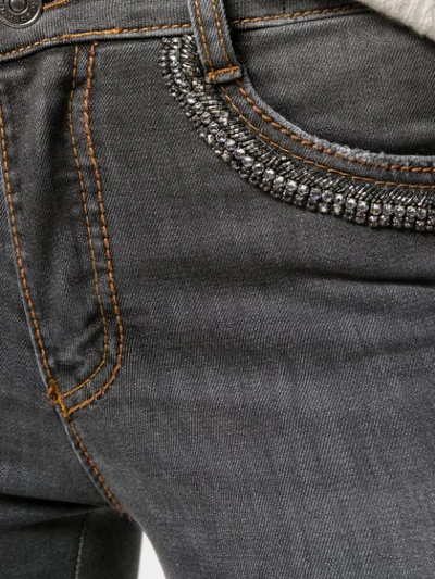 Shop Ermanno Scervino Embellished Skinny Jeans In Black