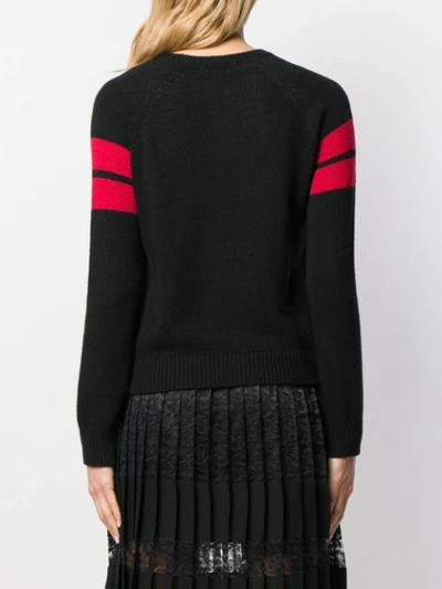 Shop Red Valentino Follow Me Now Intarsia Jumper In Black