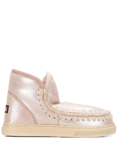 Shop Mou Eskimo Sneaker Boots In Pink